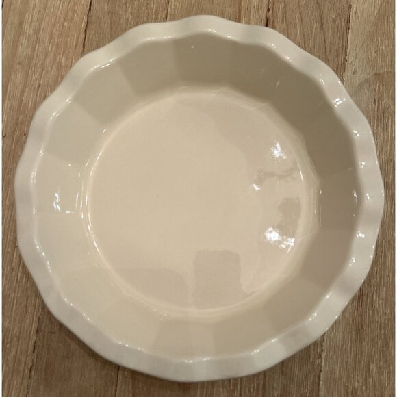 Emile Henry Williams-Sonoma France Green Ceramic Ruffled Pie Dish Fluted - Picture 4 of 4